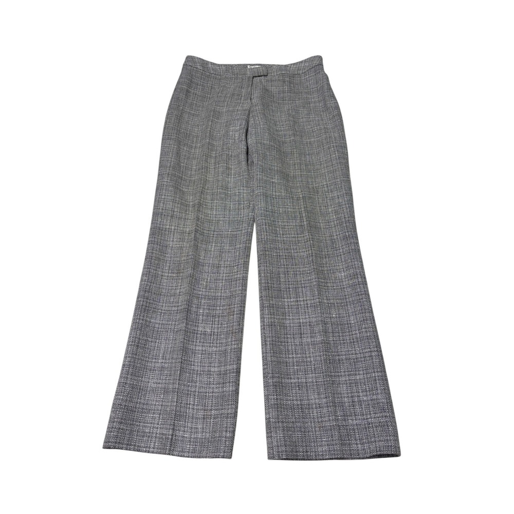 VTG Pendleton Grey Wool Silk Blend Straight Leg Trousers USA Womens 10 34X32